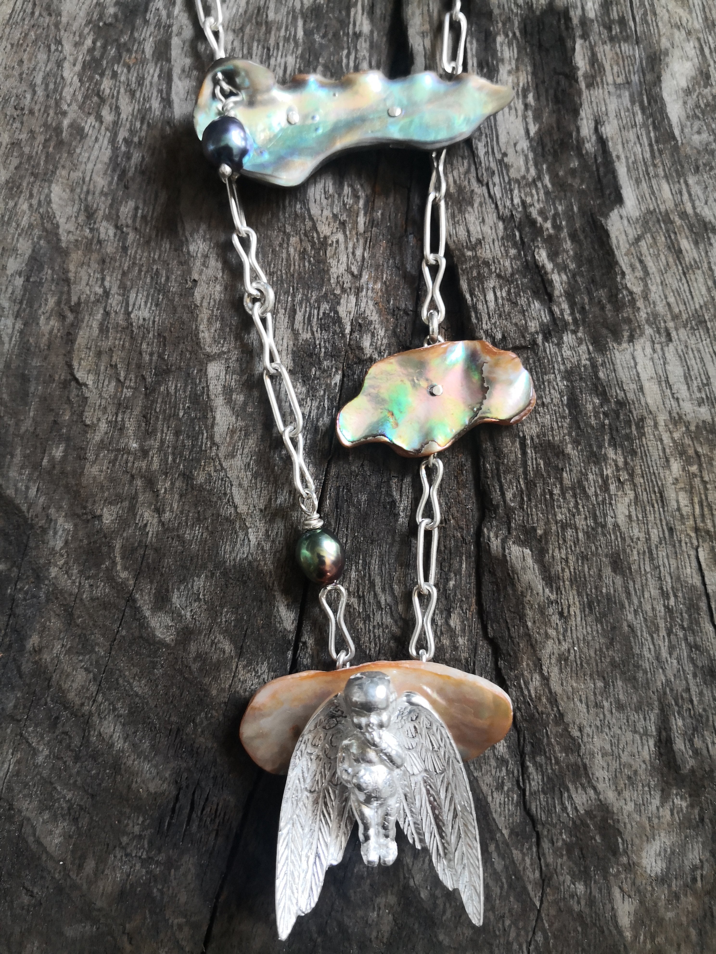 Cupid in the clouds necklace